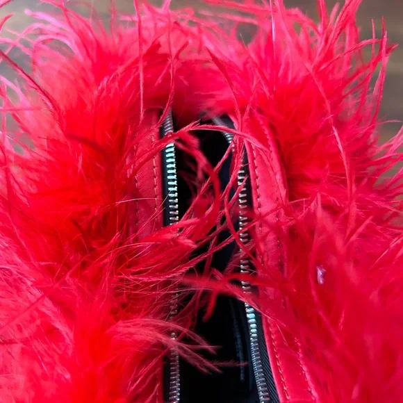 NWOT Alexander Wang Heart Pillow Ostrich Feathers Clutch Handbag - Picture 9 of 17